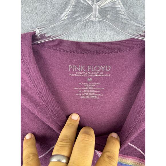 Pink Floyd Dark Side of The Moon Shirt Size M Purple Short Sleeve Tee Rock Band - Picture 5 of 8